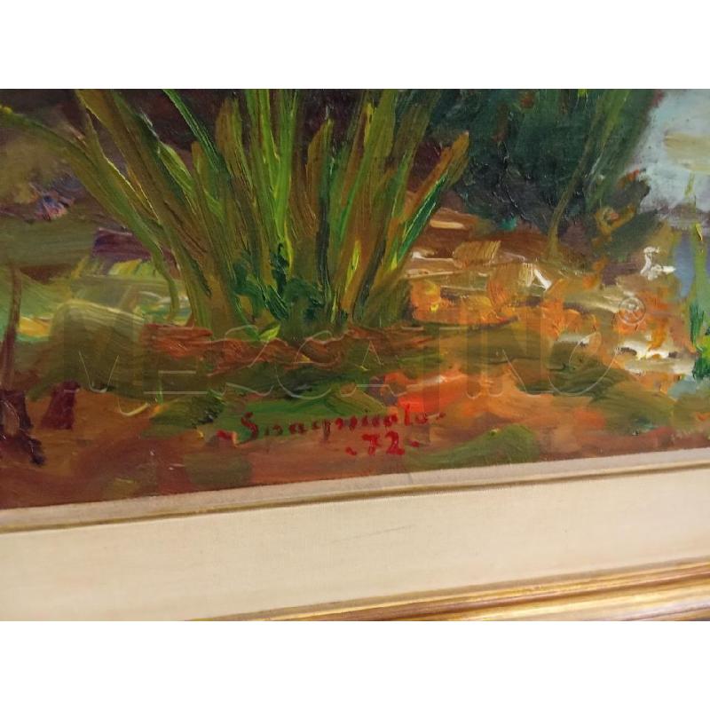 QUADRO TELA  LAGHETTO ALGHE | Mercatino dell'Usato San giorgio del sannio 5