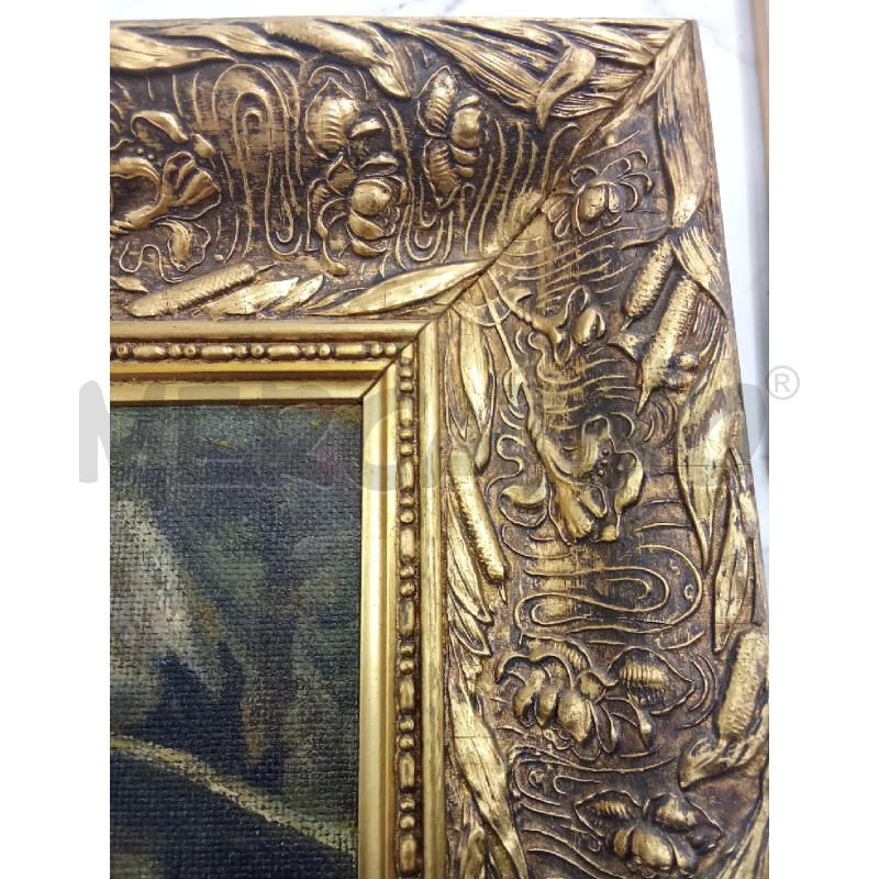 QUADRO VECCHIETTO CON PIPA C DORATA LAVORATA  | Mercatino dell'Usato San giorgio del sannio 4