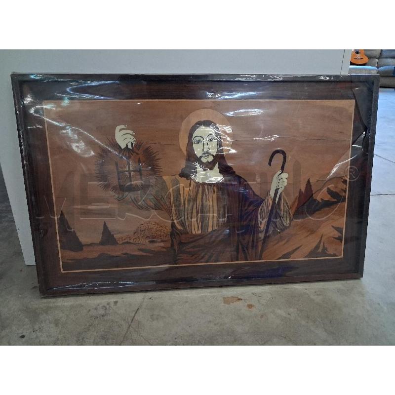 QUADRO VOTIVO GESÙ VARI LEGNI ARTIGIANALE  | Mercatino dell'Usato San giorgio del sannio 1