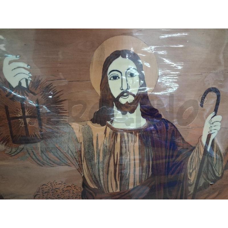 QUADRO VOTIVO GESÙ VARI LEGNI ARTIGIANALE  | Mercatino dell'Usato San giorgio del sannio 3