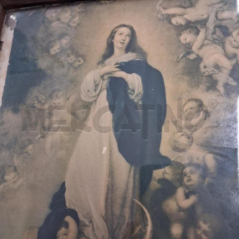 QUADRO  C LEGNO STAMPA VECCHIA MURILLO L'IMMACOLATA  | Mercatino dell'Usato San giorgio del sannio 3