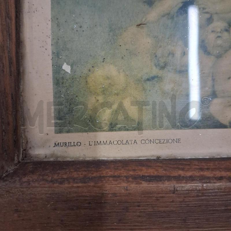 QUADRO  C LEGNO STAMPA VECCHIA MURILLO L'IMMACOLATA  | Mercatino dell'Usato San giorgio del sannio 5