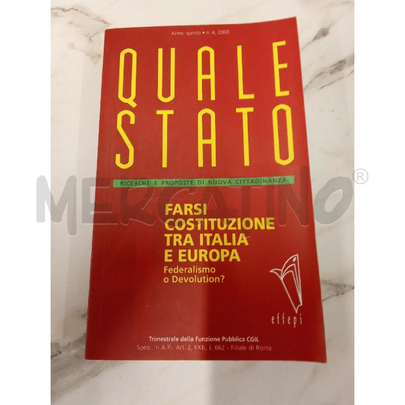 QUALE STATO FARSI COSTITUZIONE TRA ITALIA E EUROPA | Mercatino dell'Usato San giorgio del sannio 1