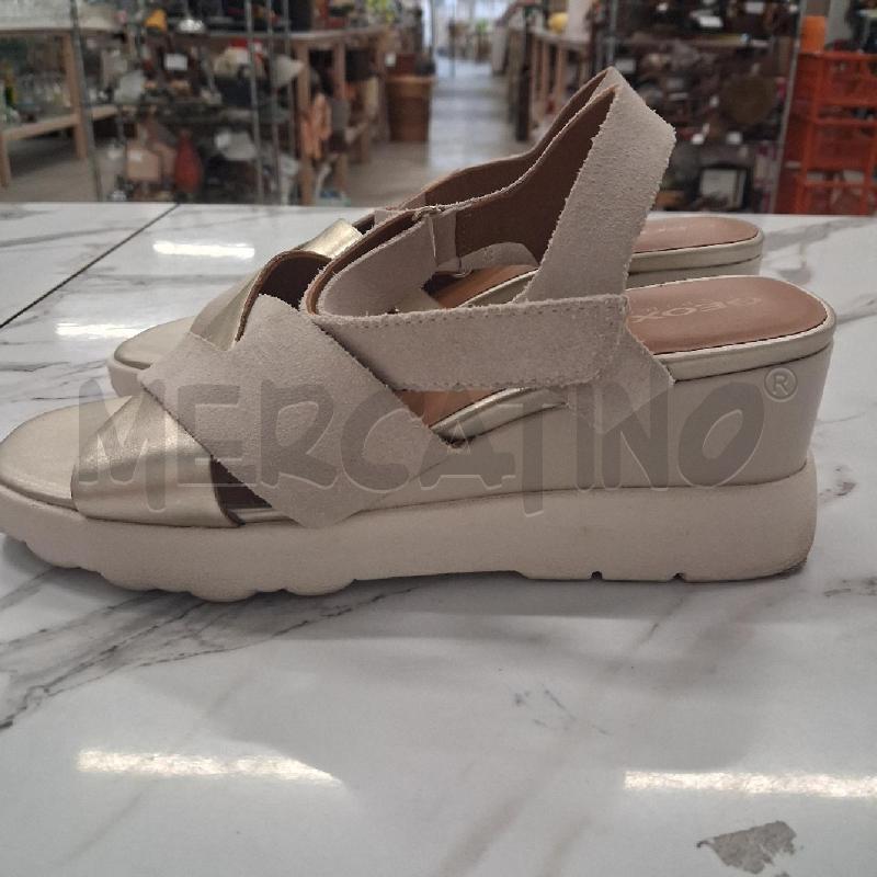 SANDALI DONNA DORATI PANNA GEOX  | Mercatino dell'Usato San giorgio del sannio 5
