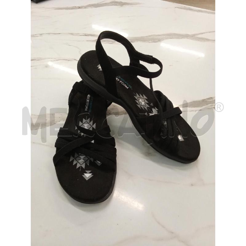SANDALI DONNA NERI SKECHERS MEMORY FOAM  | Mercatino dell'Usato San giorgio del sannio 2