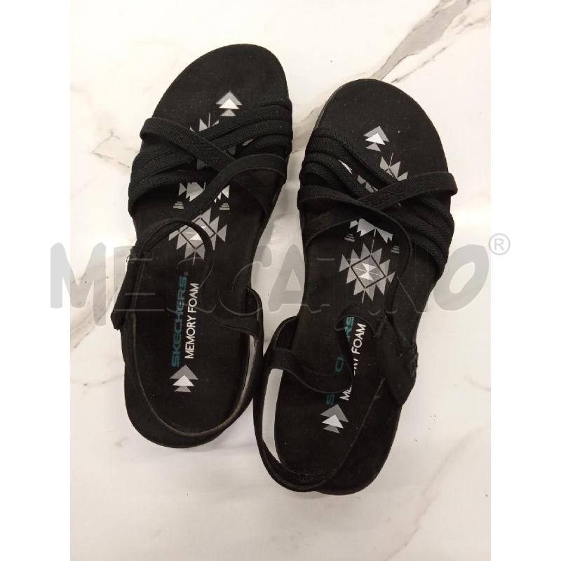 SANDALI DONNA NERI SKECHERS MEMORY FOAM  | Mercatino dell'Usato San giorgio del sannio 3
