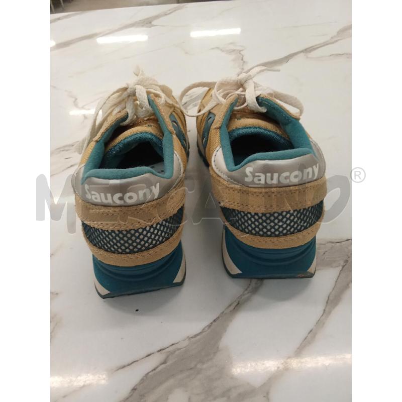 SCARPE DONNA BEIGE INS GIALLO TURCHESE SAUCONY LACCI BIANCHI  | Mercatino dell'Usato San giorgio del sannio 3