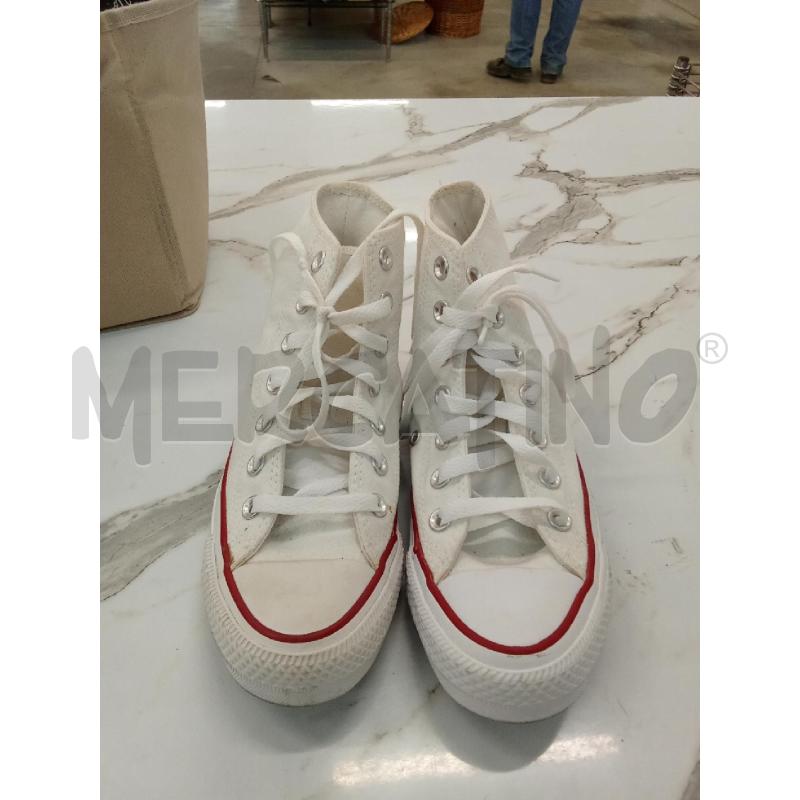 SCARPE DONNA BIANCHE ALTE CLASSICHE CONVERSE  | Mercatino dell'Usato San giorgio del sannio 1