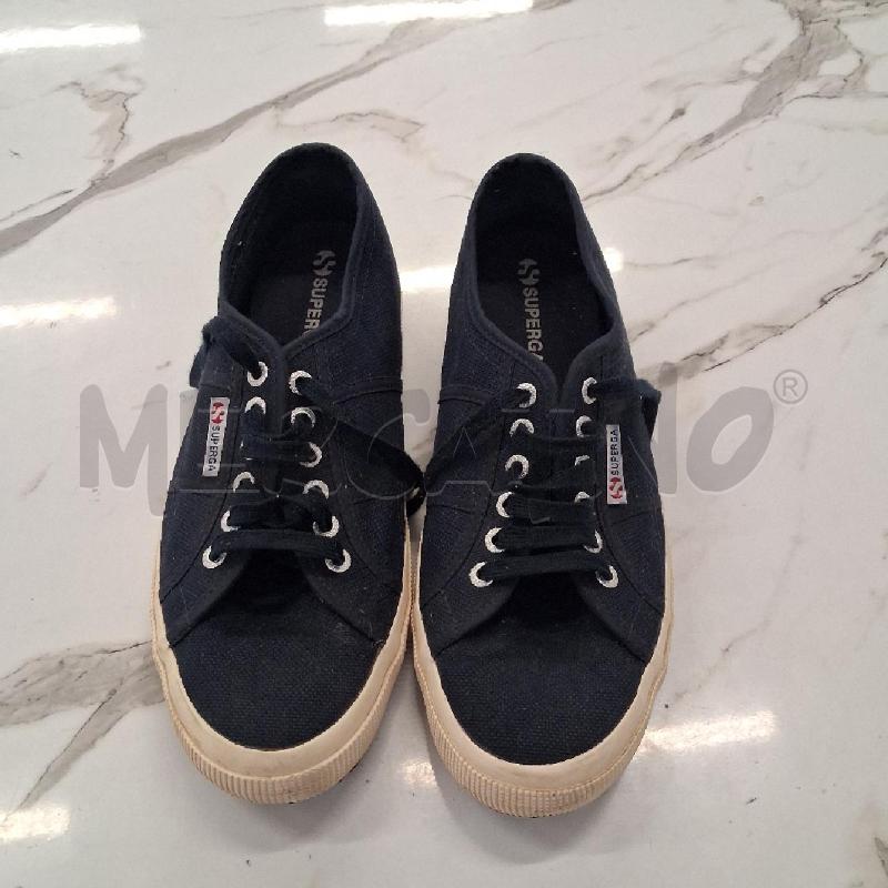 SCARPE DONNA BLU SUPERGA SUOLA BIANCA  | Mercatino dell'Usato San giorgio del sannio 1