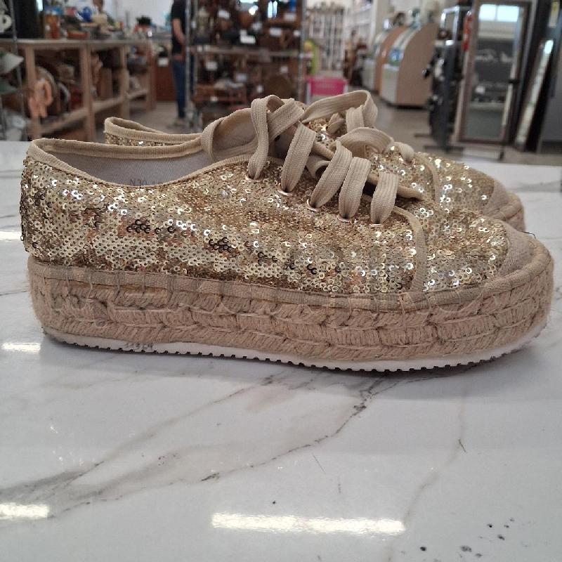 SCARPE DONNA ESPARILLAS TELA DORATE PILLETES  | Mercatino dell'Usato San giorgio del sannio 4
