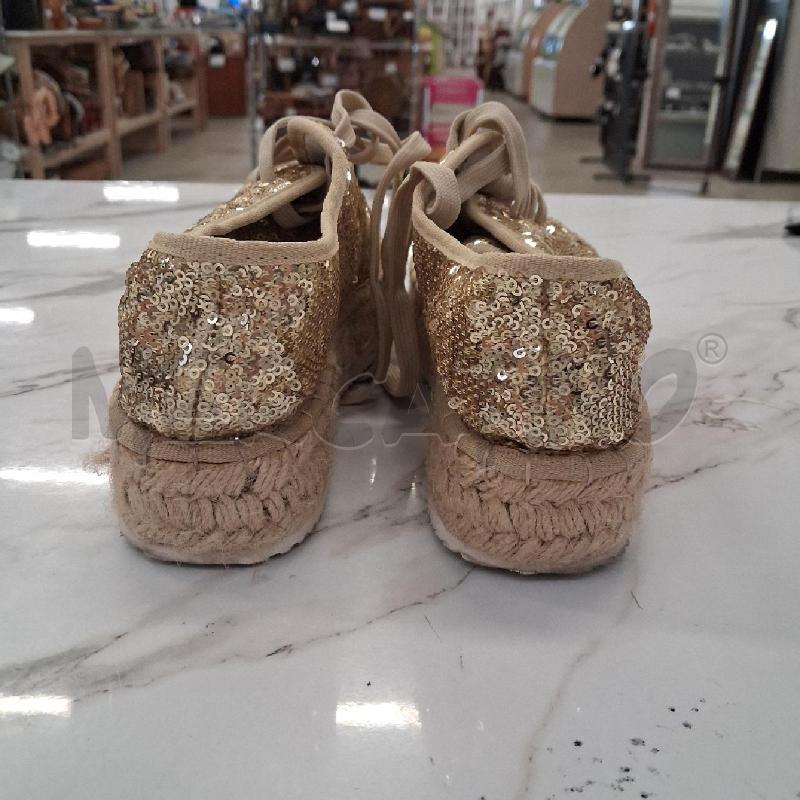 SCARPE DONNA ESPARILLAS TELA DORATE PILLETES  | Mercatino dell'Usato San giorgio del sannio 5