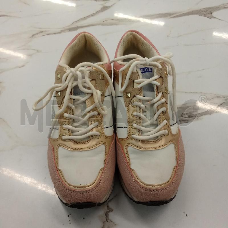 SCARPE DONNA GINNICHE ROSA BIANCHE BEIJE GAS  | Mercatino dell'Usato San giorgio del sannio 1