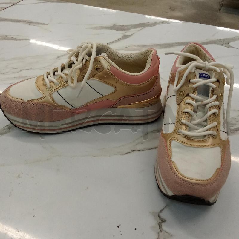 SCARPE DONNA GINNICHE ROSA BIANCHE BEIJE GAS  | Mercatino dell'Usato San giorgio del sannio 3