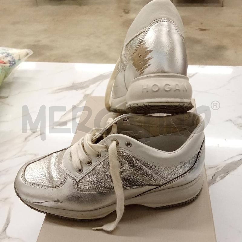 SCARPE DONNA HOGAN GRIGE DIFETTI EFFETTO CROCODILE  | Mercatino dell'Usato San giorgio del sannio 2