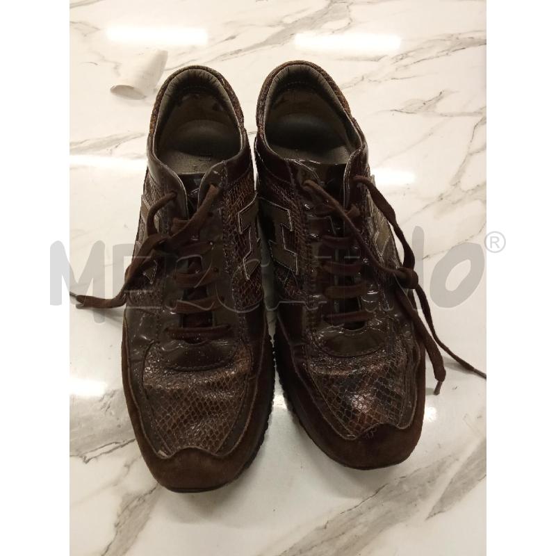 SCARPE DONNA HOGAN MARRONI INS EFFETTO COCCODRILLO INS CAMOSCIO  | Mercatino dell'Usato San giorgio del sannio 1