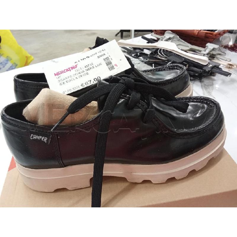 SCARPE DONNA NERE LUCIDE SUOLA BEIGE CAMPER | Mercatino dell'Usato San giorgio del sannio 1