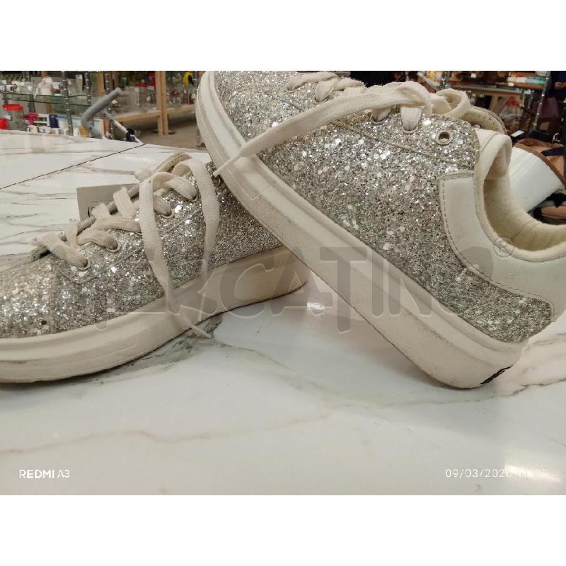 SCARPE DONNA PINKO UP PAILLETTES ARGENTATE SUOLA BIANCA | Mercatino dell'Usato San giorgio del sannio 3
