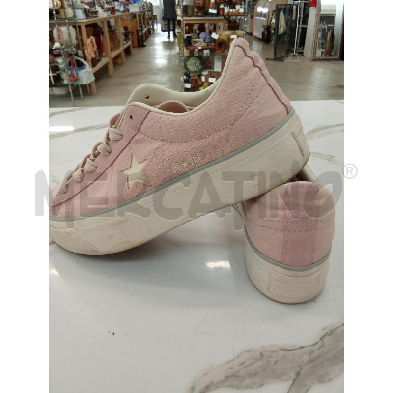 SCARPE DONNA ROSA CONVERSE STELLA GLITTERATA PLATFORM BIANCA  | Mercatino dell'Usato San giorgio del sannio 2
