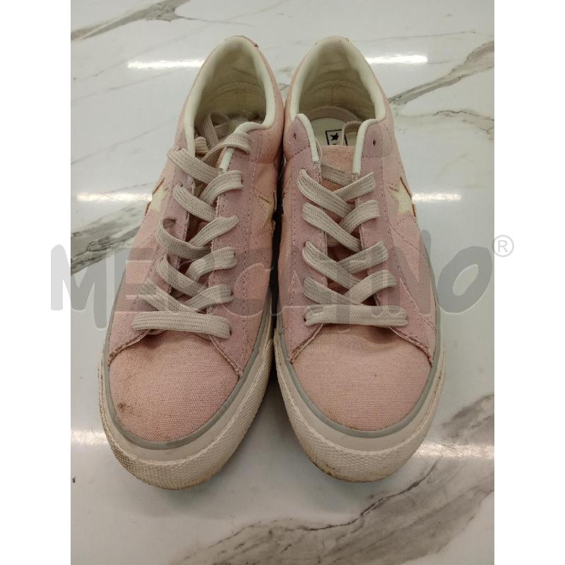 SCARPE DONNA ROSA CONVERSE STELLA GLITTERATA PLATFORM BIANCA  | Mercatino dell'Usato San giorgio del sannio 3