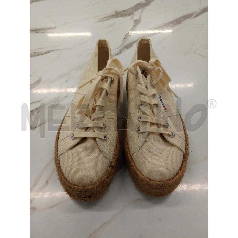 SCARPE DONNA SUPERGA ECRU PLATAUX DI CORDA  | Mercatino dell'Usato San giorgio del sannio 1