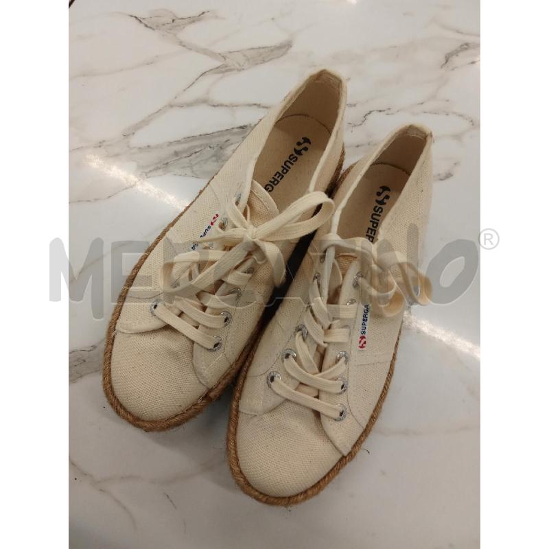 SCARPE DONNA SUPERGA ECRU PLATAUX DI CORDA  | Mercatino dell'Usato San giorgio del sannio 5
