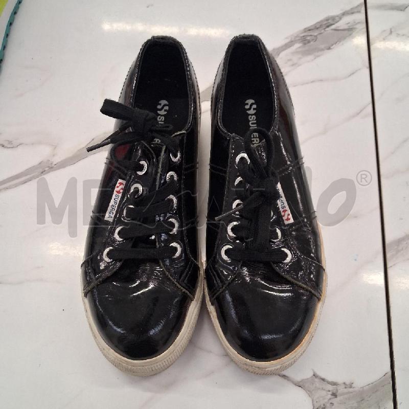 SCARPE DONNA SUPERGA SUOLA ALTA GOMMA NERE LUCIDE  | Mercatino dell'Usato San giorgio del sannio 1