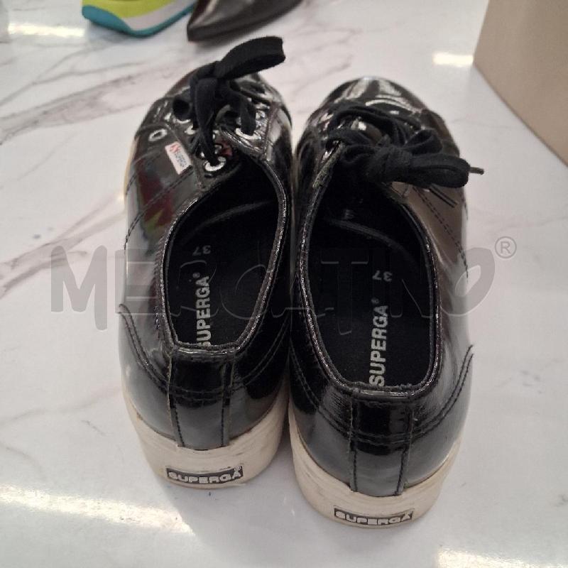 SCARPE DONNA SUPERGA SUOLA ALTA GOMMA NERE LUCIDE  | Mercatino dell'Usato San giorgio del sannio 5