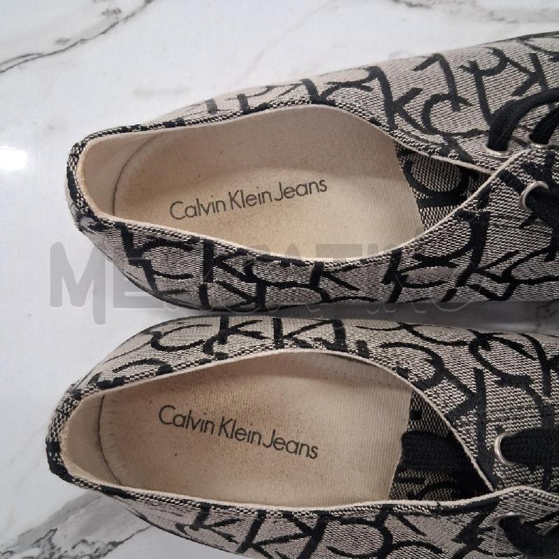 SCARPE DONNA TOMAIA IN TESSUTO MONGRAM CK NERO E GRIGIO  | Mercatino dell'Usato San giorgio del sannio 4