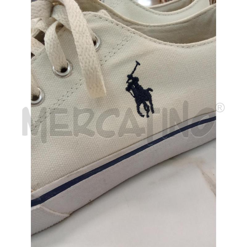 SCARPE UOMO BIANCHE TELA POLO RALPH LAUREN  | Mercatino dell'Usato San giorgio del sannio 3