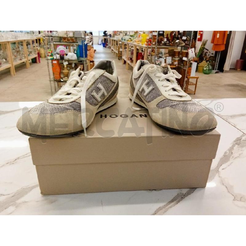 SCARPE UOMO HOGAN BEIGE DET.GRIGIO E BIANCO | Mercatino dell'Usato San giorgio del sannio 1
