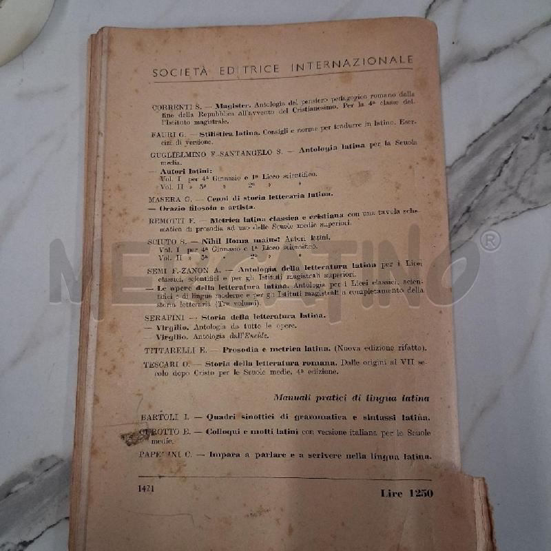 SCRITTORI LATINI COMMENTATI PER LE SCUOLA OMERO L'ODISSEA ORAZIO FLACCO SATIRE | Mercatino dell'Usato San giorgio del sannio 2