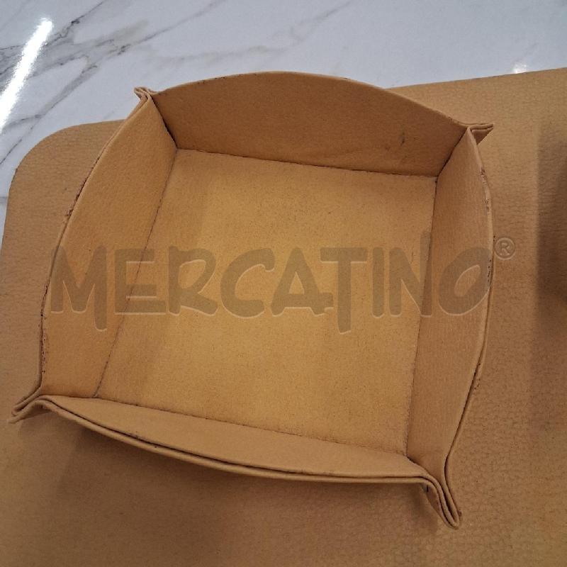 SCRIVANIA SET METALLO SIMILPELLE OCRA  | Mercatino dell'Usato San giorgio del sannio 4