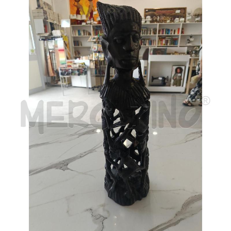 SCULTURA INDIGENA COLOR EBANO  | Mercatino dell'Usato San giorgio del sannio 1