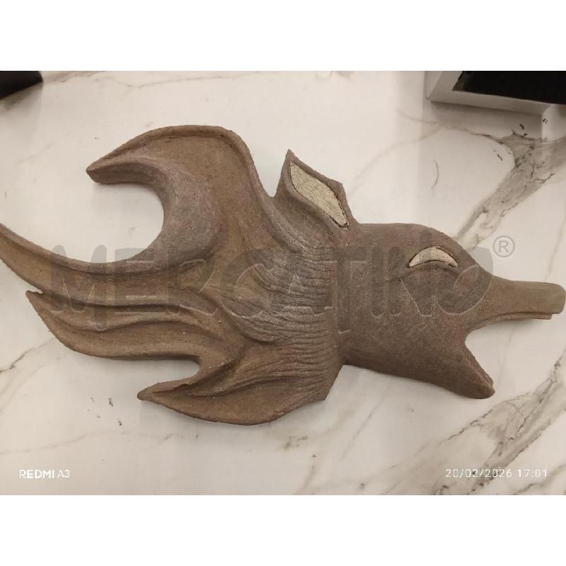 SCULTURA PIETRA ANIMALE MITOLOGICO BOCCA APERTA   | Mercatino dell'Usato San giorgio del sannio 1