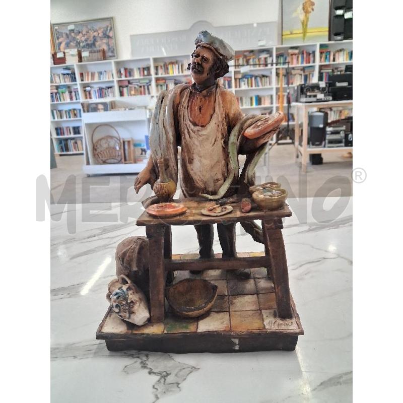 SCULTURA PIZZAIOLO TERRACOTTA  | Mercatino dell'Usato San giorgio del sannio 1