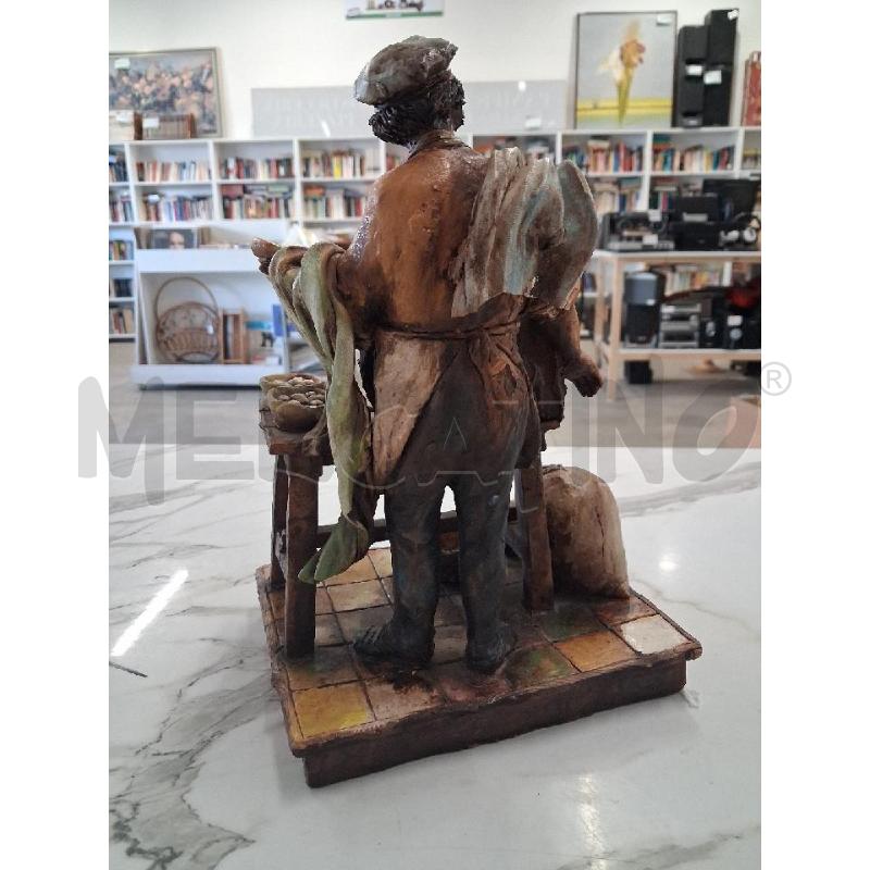 SCULTURA PIZZAIOLO TERRACOTTA  | Mercatino dell'Usato San giorgio del sannio 2