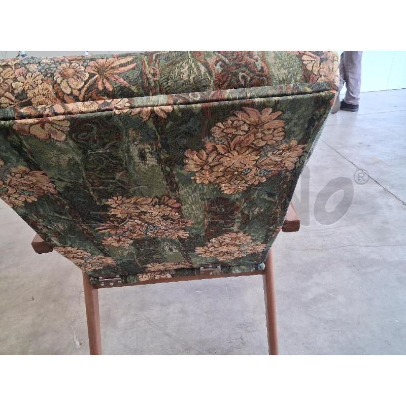 SEDIA ANIMA LEGNO SEDUTA FIORI VERDE  | Mercatino dell'Usato San giorgio del sannio 4