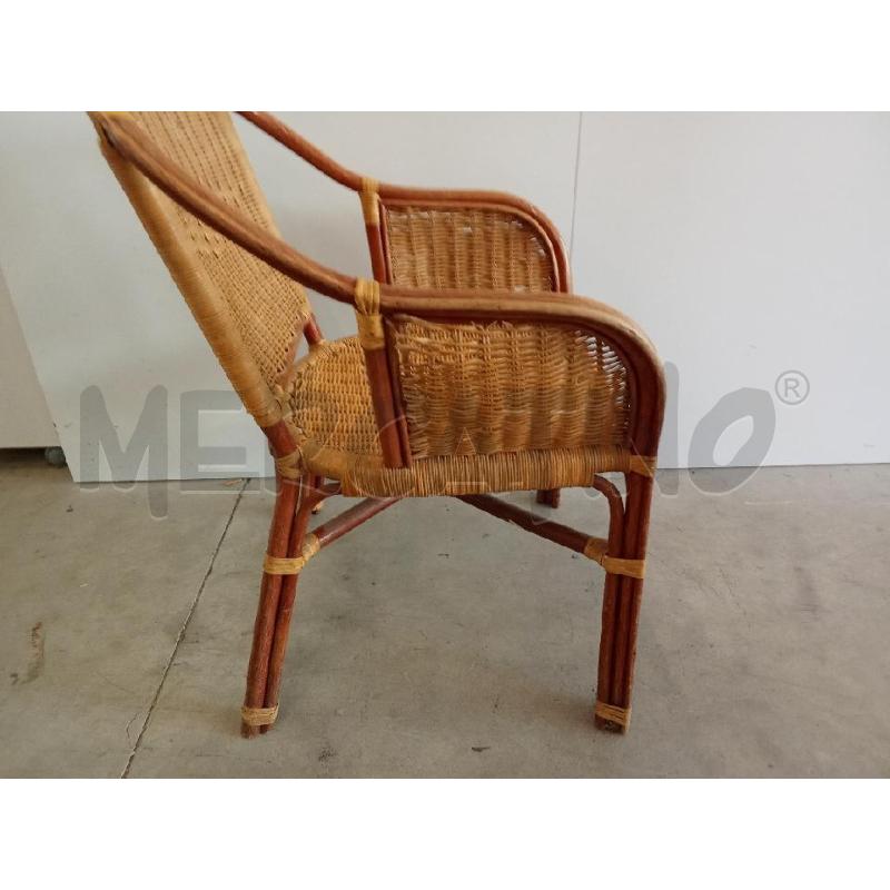 SEDIA LEGNO VIMINI  | Mercatino dell'Usato San giorgio del sannio 3