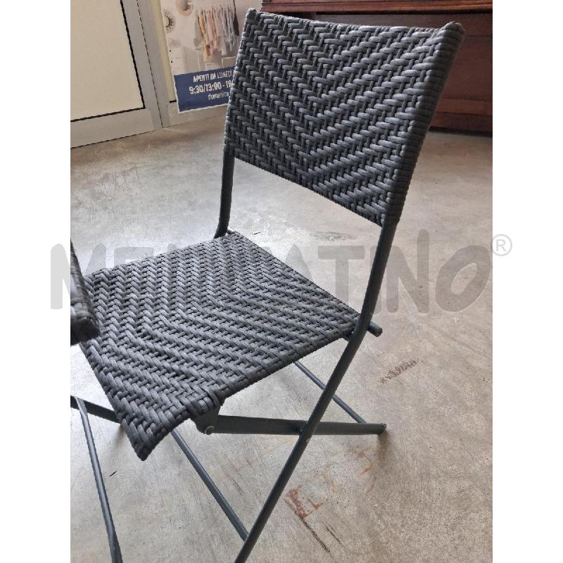 SEDIE PZ. 2 GIARDINO + TAVOLO PIEGEHVOLE | Mercatino dell'Usato San giorgio del sannio 2