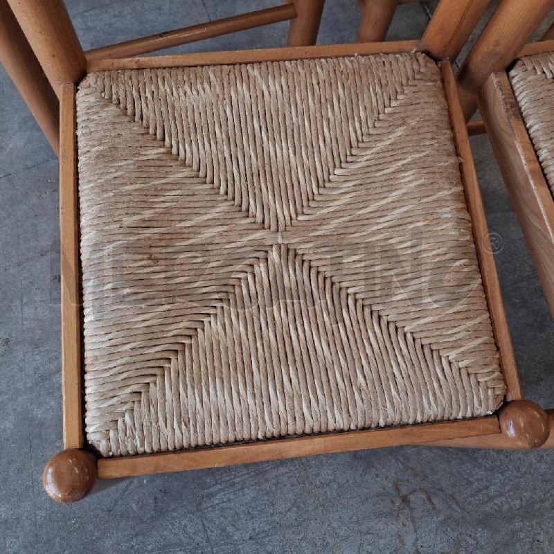SEDIE PZ. 4 LEGNO FONDELLO PAGLIA | Mercatino dell'Usato San giorgio del sannio 4