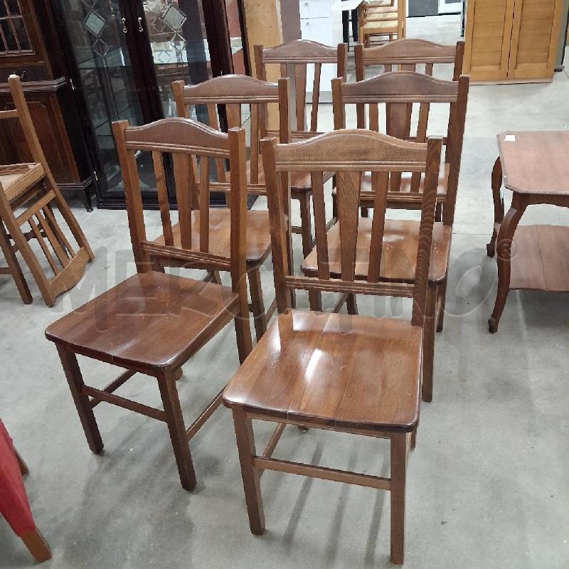 SEDIE PZ. 6 LEGNO MASSELLO | Mercatino dell'Usato San giorgio del sannio 1