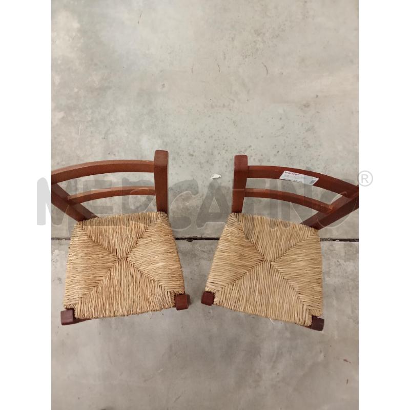SEDIE PZ. PICCOLE IN LEGNO E CORDA  | Mercatino dell'Usato San giorgio del sannio 3