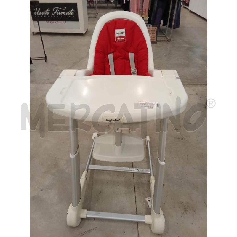 SEGGIOLINO PAPPA BIANCO INS. ROSSO INGLESINA | Mercatino dell'Usato San giorgio del sannio 1
