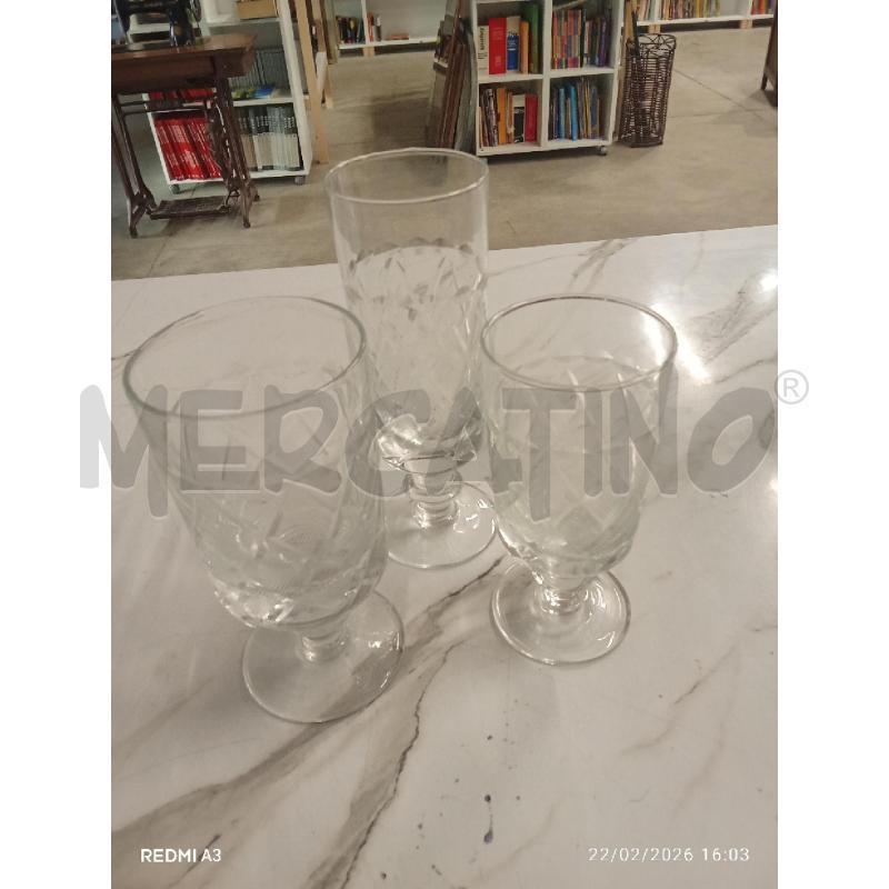 SERVIZIO CALICI CRISTALLO 6+6+6  | Mercatino dell'Usato San giorgio del sannio 2