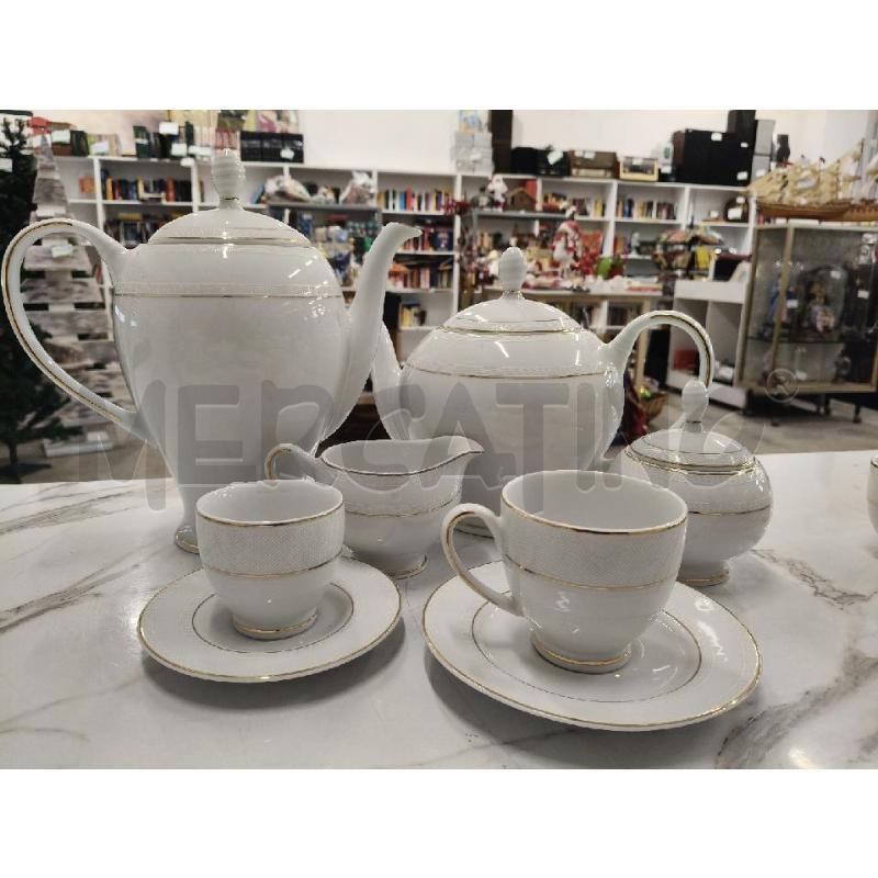 SERVIZIO PORCELLANA BIANCA SHERWOOD RIGO DORATO THE CAFFÈ   | Mercatino dell'Usato San giorgio del sannio 4