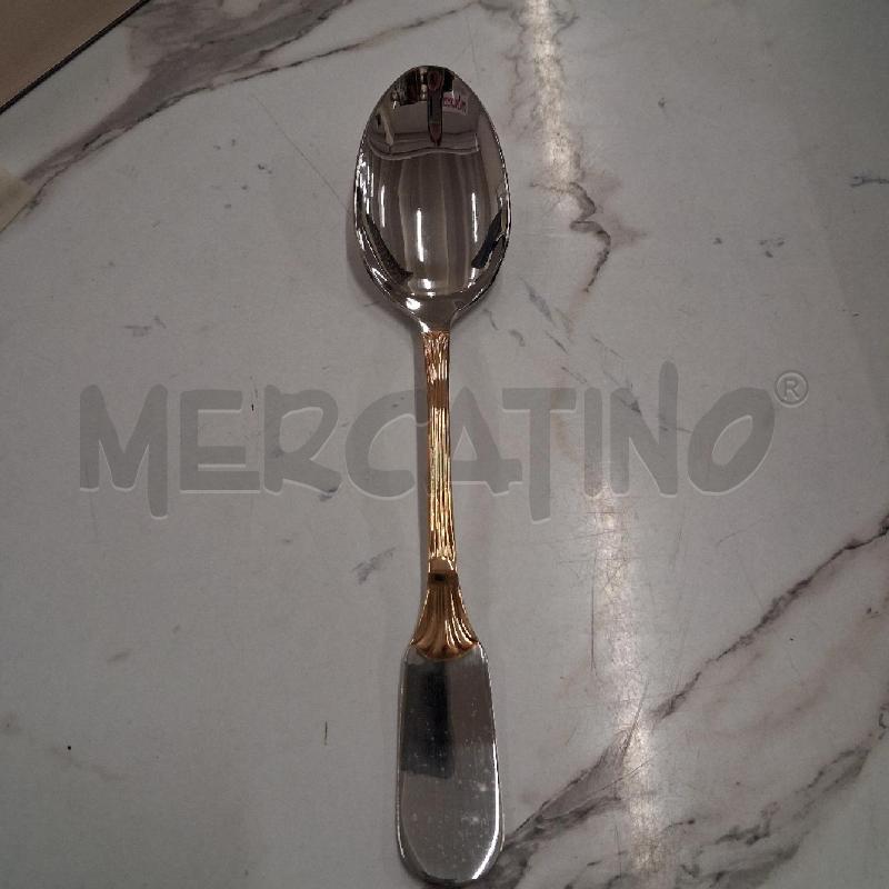SERVIZIO POSATE ACCIAIO RIGO DORATO  | Mercatino dell'Usato San giorgio del sannio 2