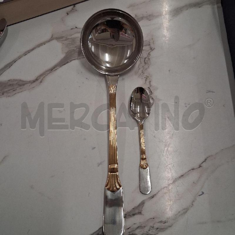 SERVIZIO POSATE ACCIAIO RIGO DORATO  | Mercatino dell'Usato San giorgio del sannio 5