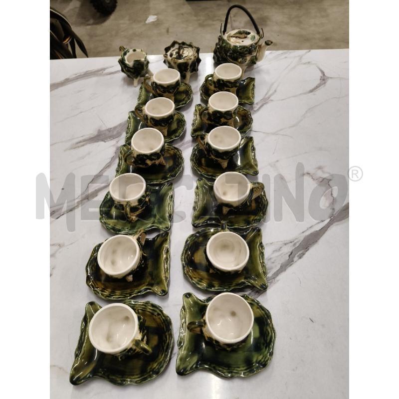 SERVIZIO TAZZINE CONCHIGLIA CERAMICA VERDE  | Mercatino dell'Usato San giorgio del sannio 2