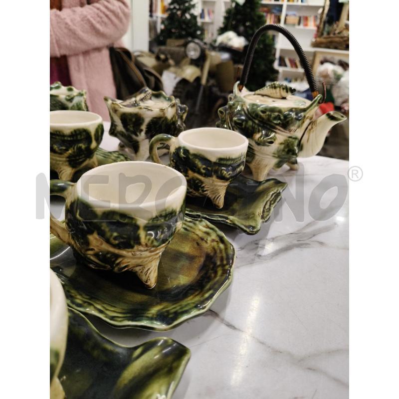 SERVIZIO TAZZINE CONCHIGLIA CERAMICA VERDE  | Mercatino dell'Usato San giorgio del sannio 3
