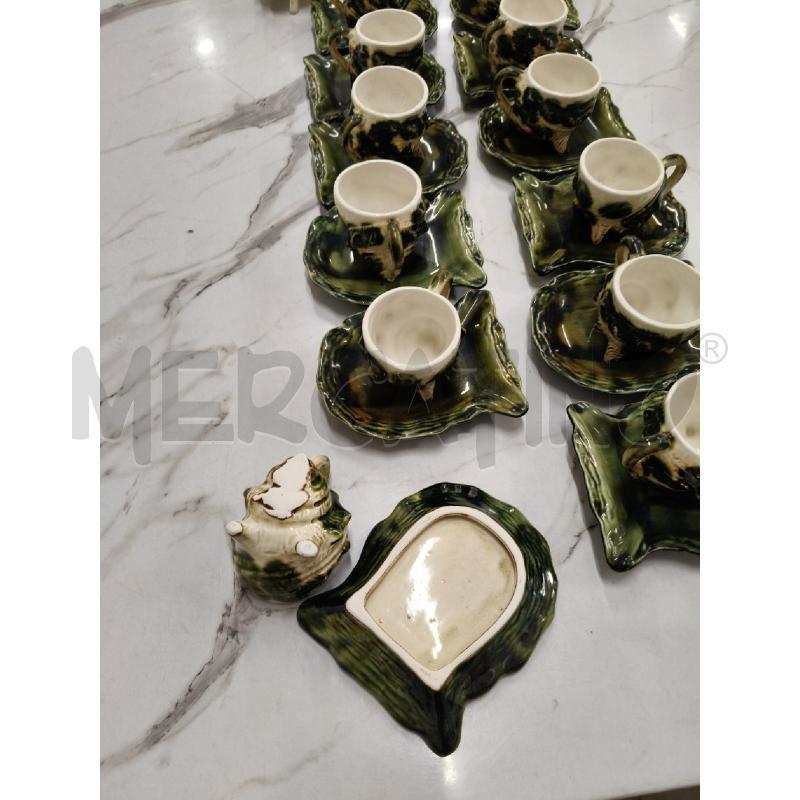 SERVIZIO TAZZINE CONCHIGLIA CERAMICA VERDE  | Mercatino dell'Usato San giorgio del sannio 4